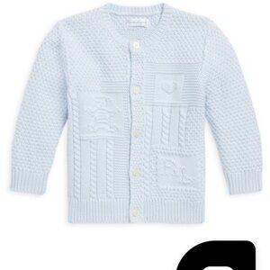 Ralph Lauren baby knitted sweater jacket 3MO